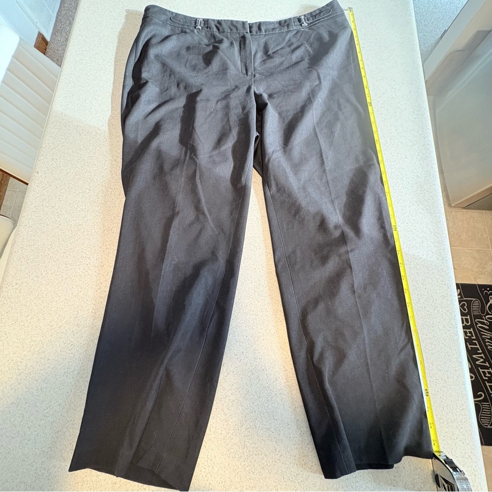 Roz & Ali Dress Barn Wide Leg Trouser Pants Charcoal Grey/black Women’s 16 Plus
